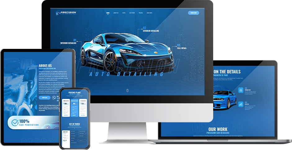 Website design mockups